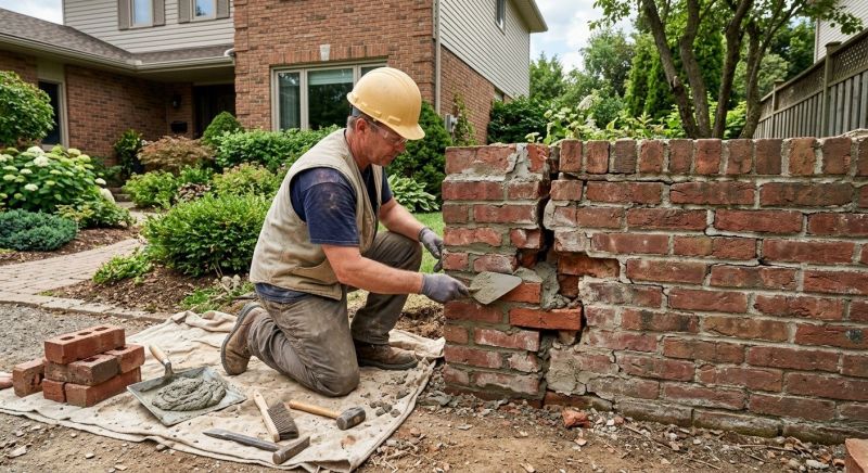 Brick Fence Repair in Katy, TX