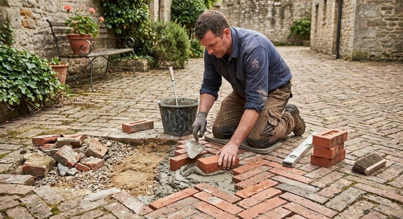 Brick Flatwork Repair in Missouri City, TX