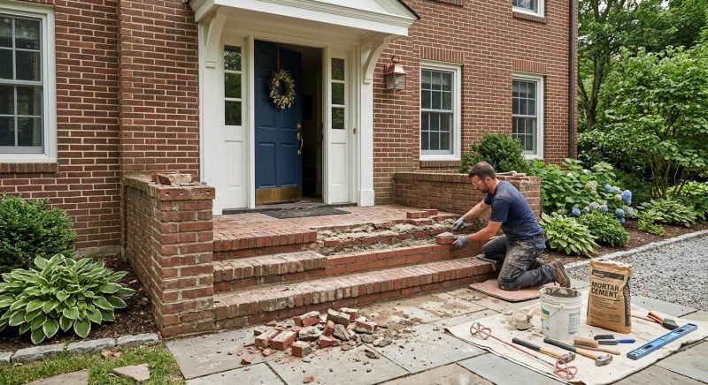Brick Flatwork Repair in Wallis, TX