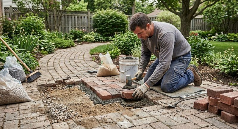Brick Hardscape Repair in Katy, TX