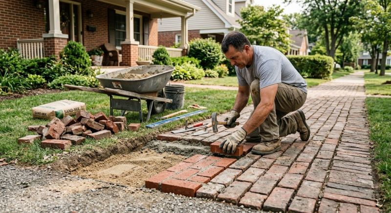 Brick Pathway Repair in Katy, TX