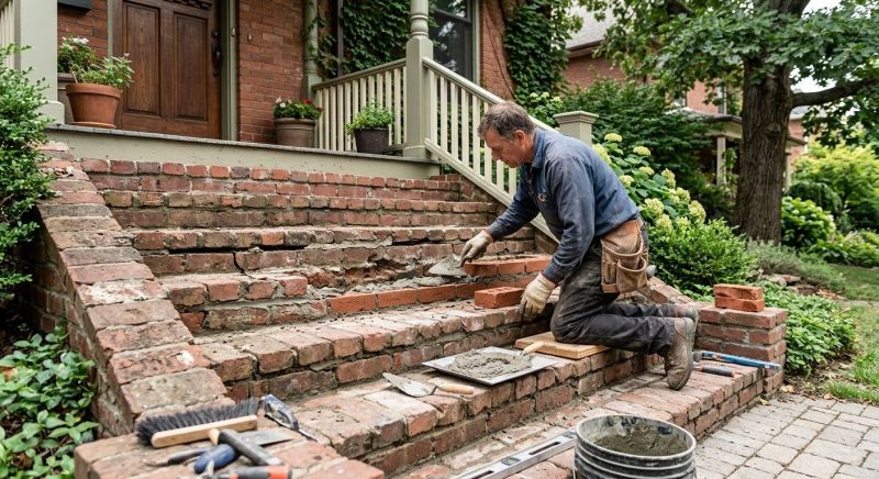 Brick Stairs Repair in Katy, TX
