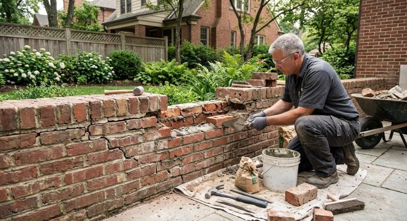 Brick Wall Repair in Cypress, TX