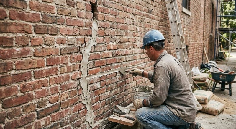 Brick Wall Repair in Richmond, TX