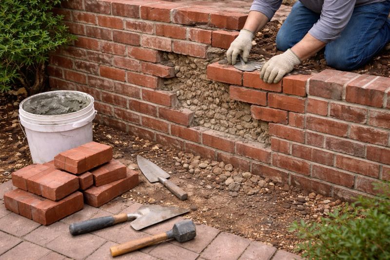 Brick Wall Repair in Rosenberg, TX