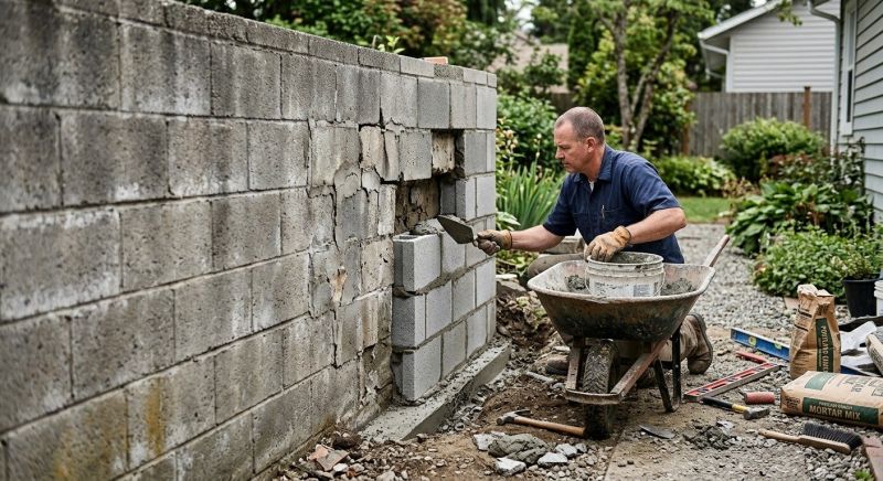 Cinder Block Repair in Katy, TX