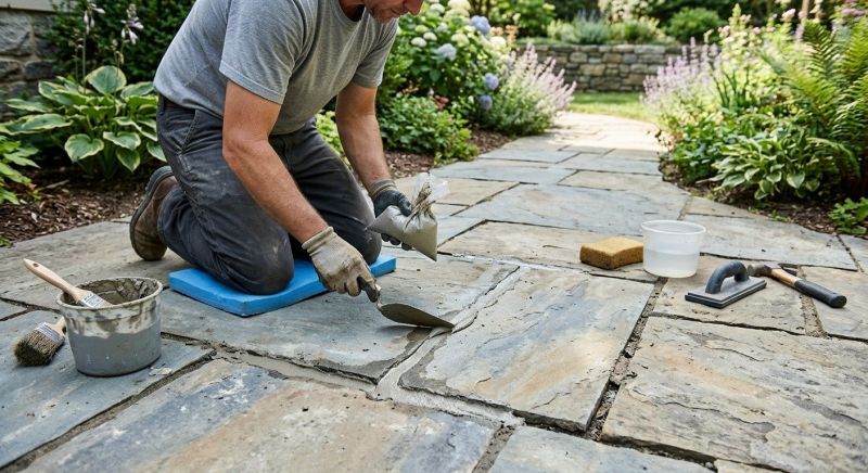 Stone Walkway Repair in Katy, TX