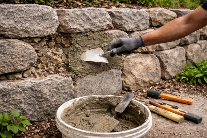 Stone Wall Repair in Spring, TX