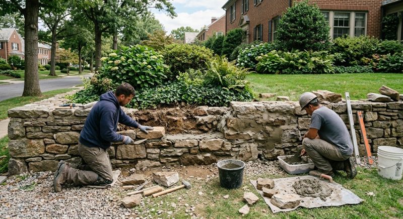 Stone Wall Repair in Stafford, TX