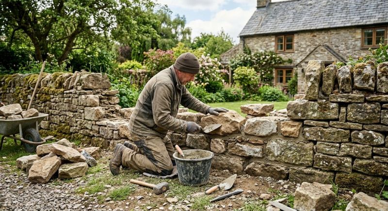 Stone Wall Repair in Wallis, TX